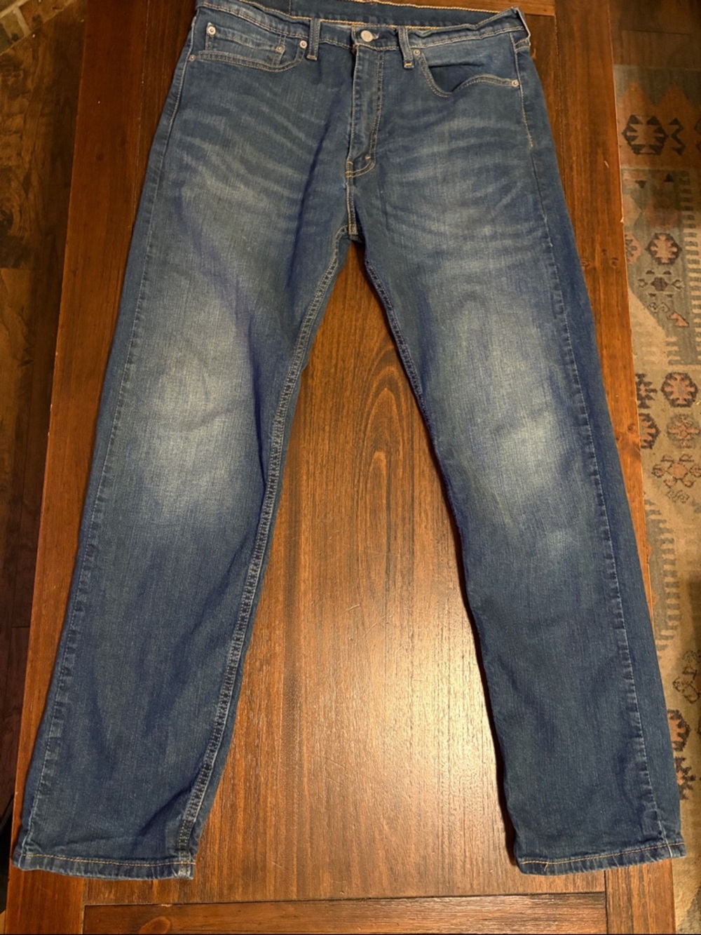 Levi's Men's Straight Jeans in Washed Blue